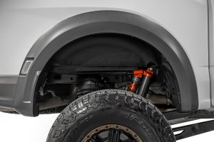 Ford F-150 Raptor Rear Wheel Well Liners - Rough Country - Rough Country - Black - '21-'25